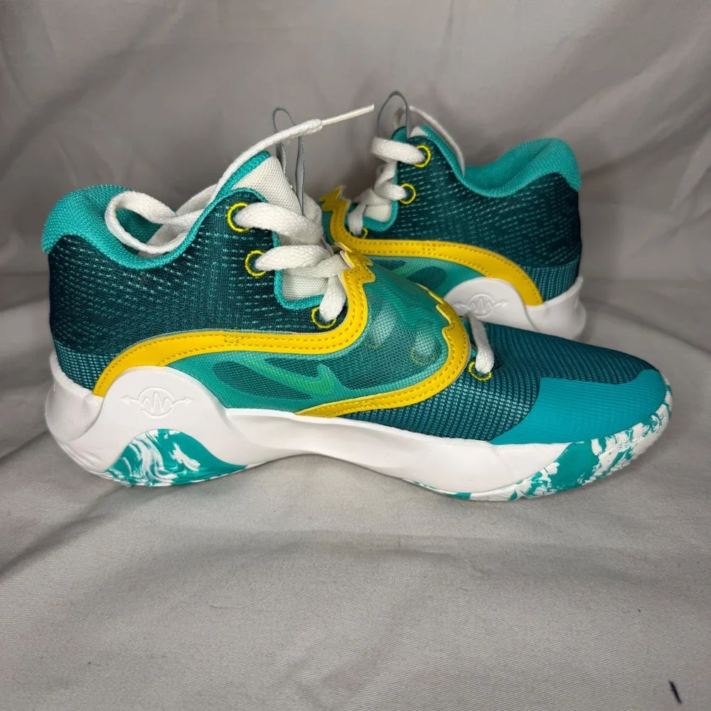 Nike KD Trey 5 X Teal Yellow White Basketball Shoes DJ7171-300 Mens Sneakers 7